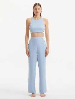 Augustine White Baby Blue Top and Wade Pants