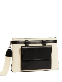 Azzurra Ecru/Black Clutch