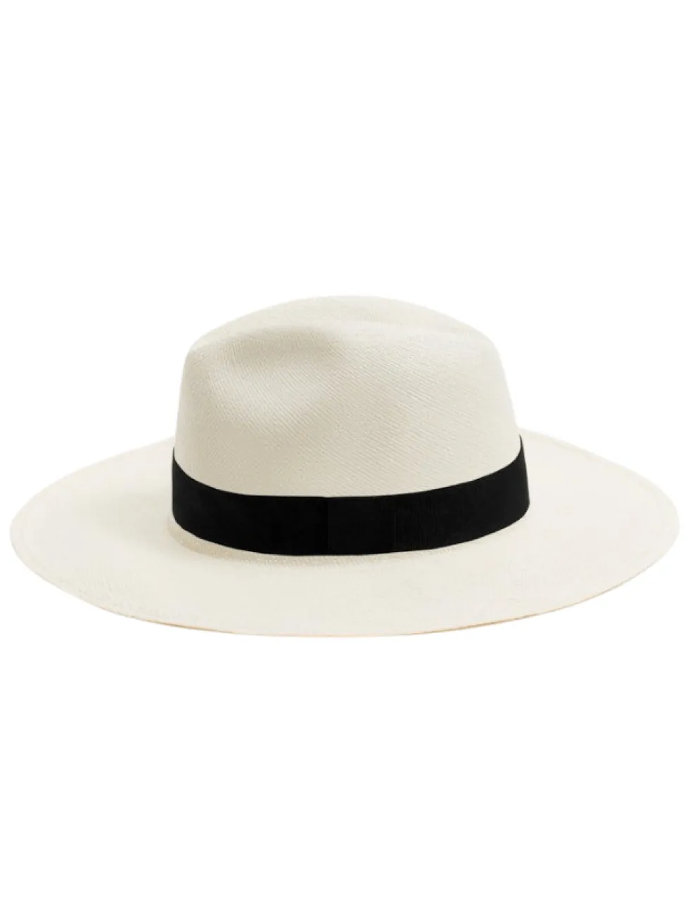 Billy White Hat Black Trim