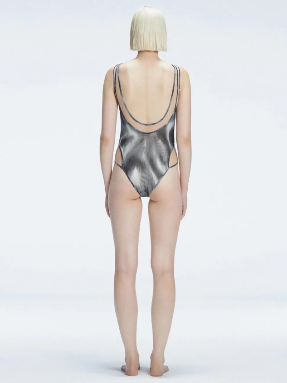 Calista Black Plunge One Piece Swimsuit