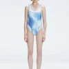 Calista Blue Plunge One Piece Swimsuit