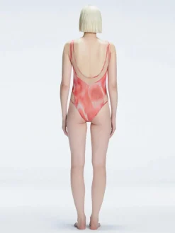 Calista Red Plunge One Piece Swimsuit