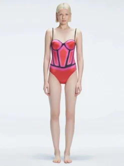 Camilla Red Bandeau One Piece Swimsuit