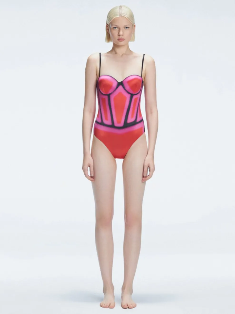 Camilla Red Bandeau One Piece Swimsuit