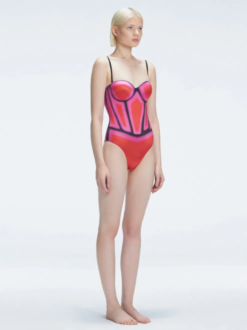 Camilla Red Bandeau One Piece Swimsuit