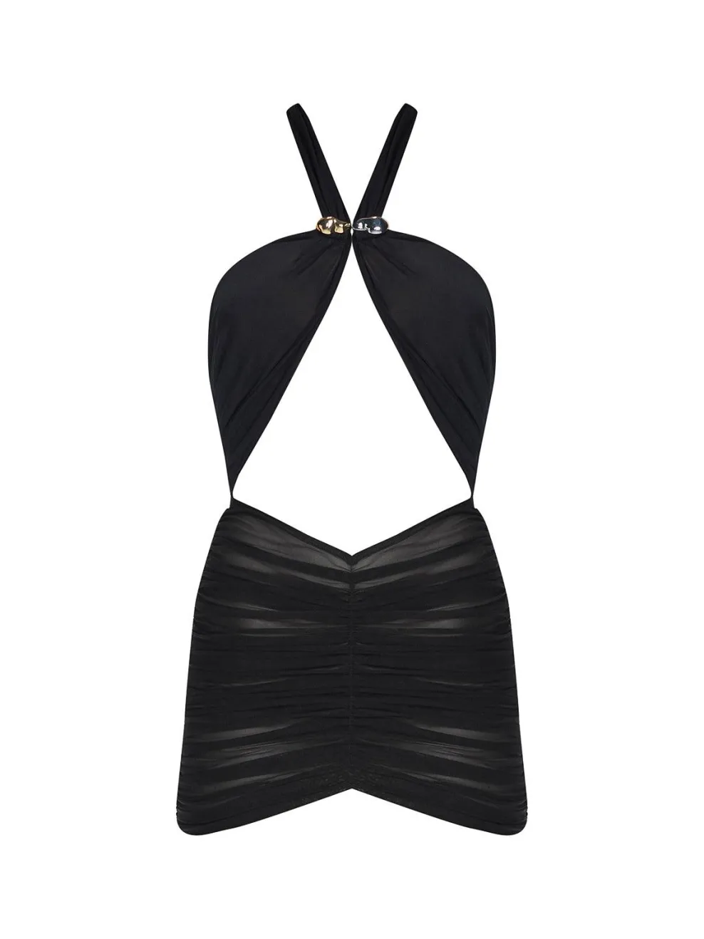 Carolina Black Cut-Out Swimdress