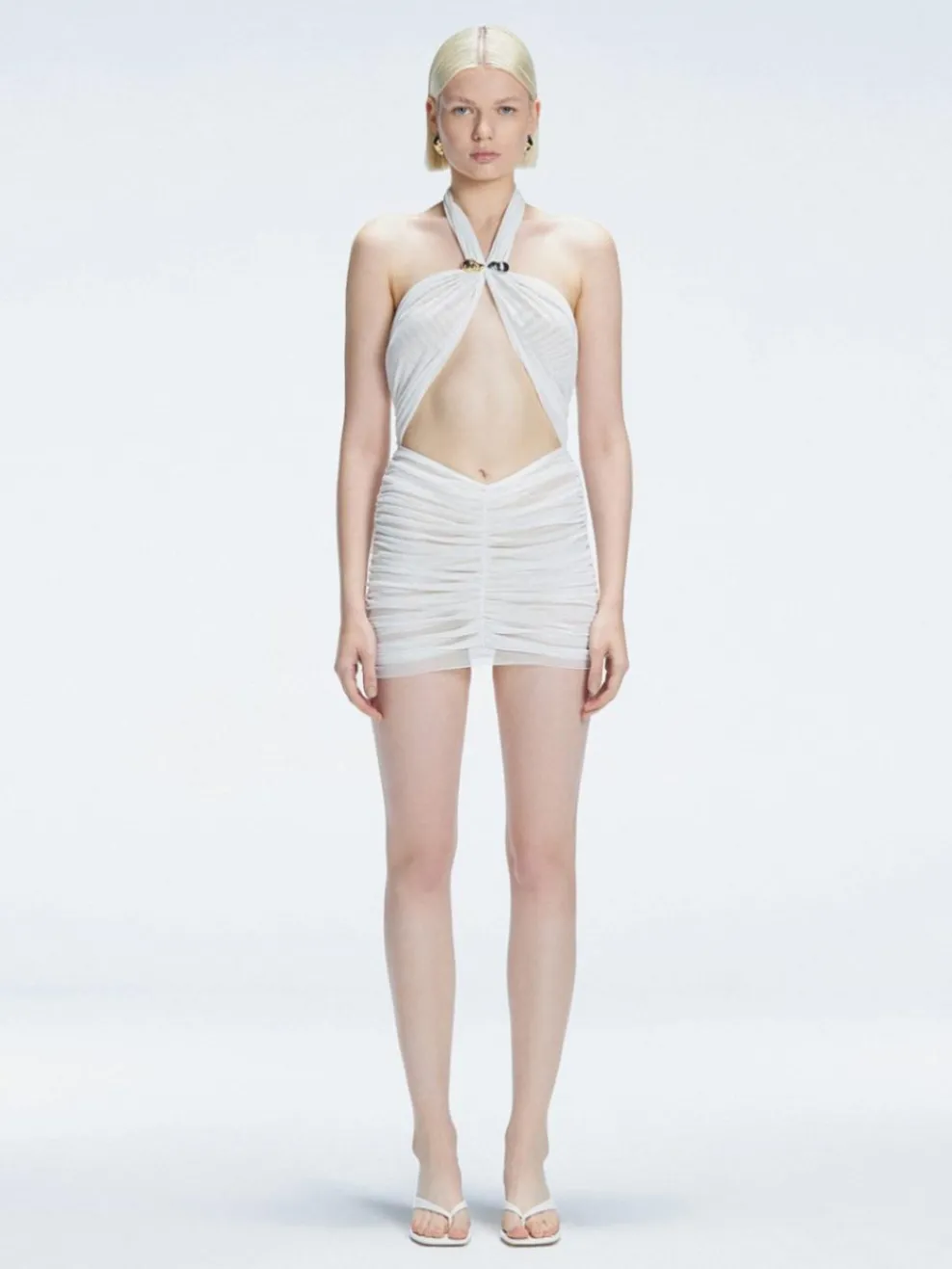 Carolina White Cut-Out Swimdress