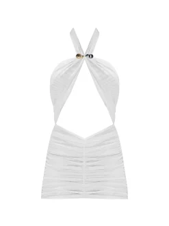Carolina White Cut-Out Swimdress