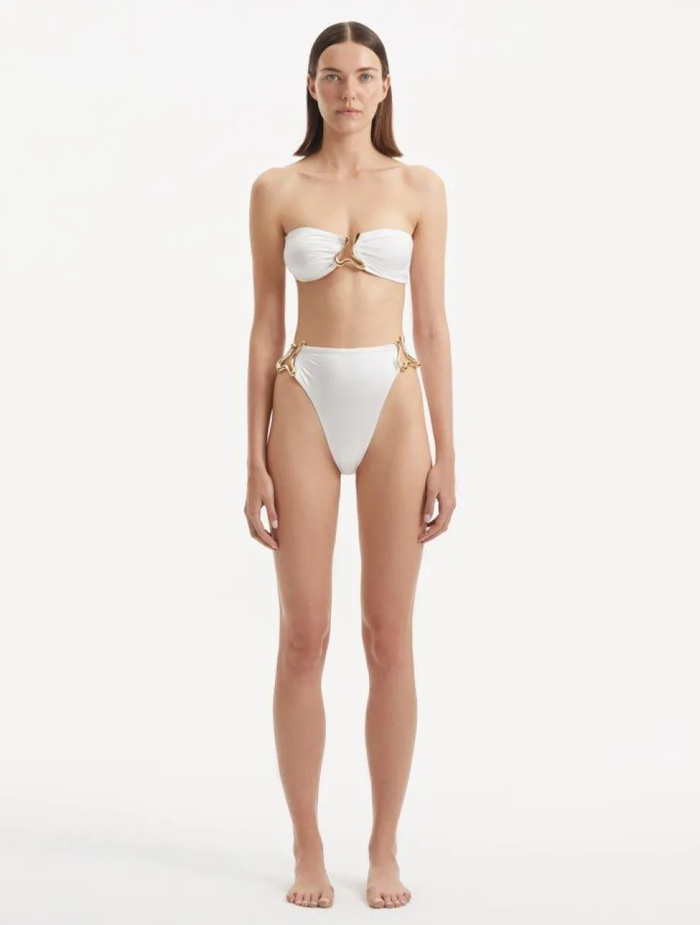 Clyde White Bikini Top
