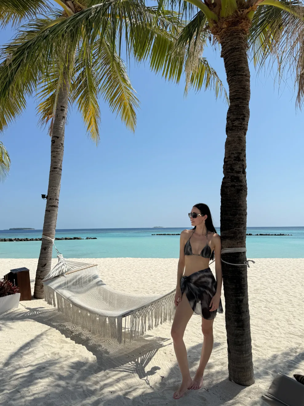 Elvira Jain - Hermione Two Piece Black Bikini Set - Evita Black Sarong