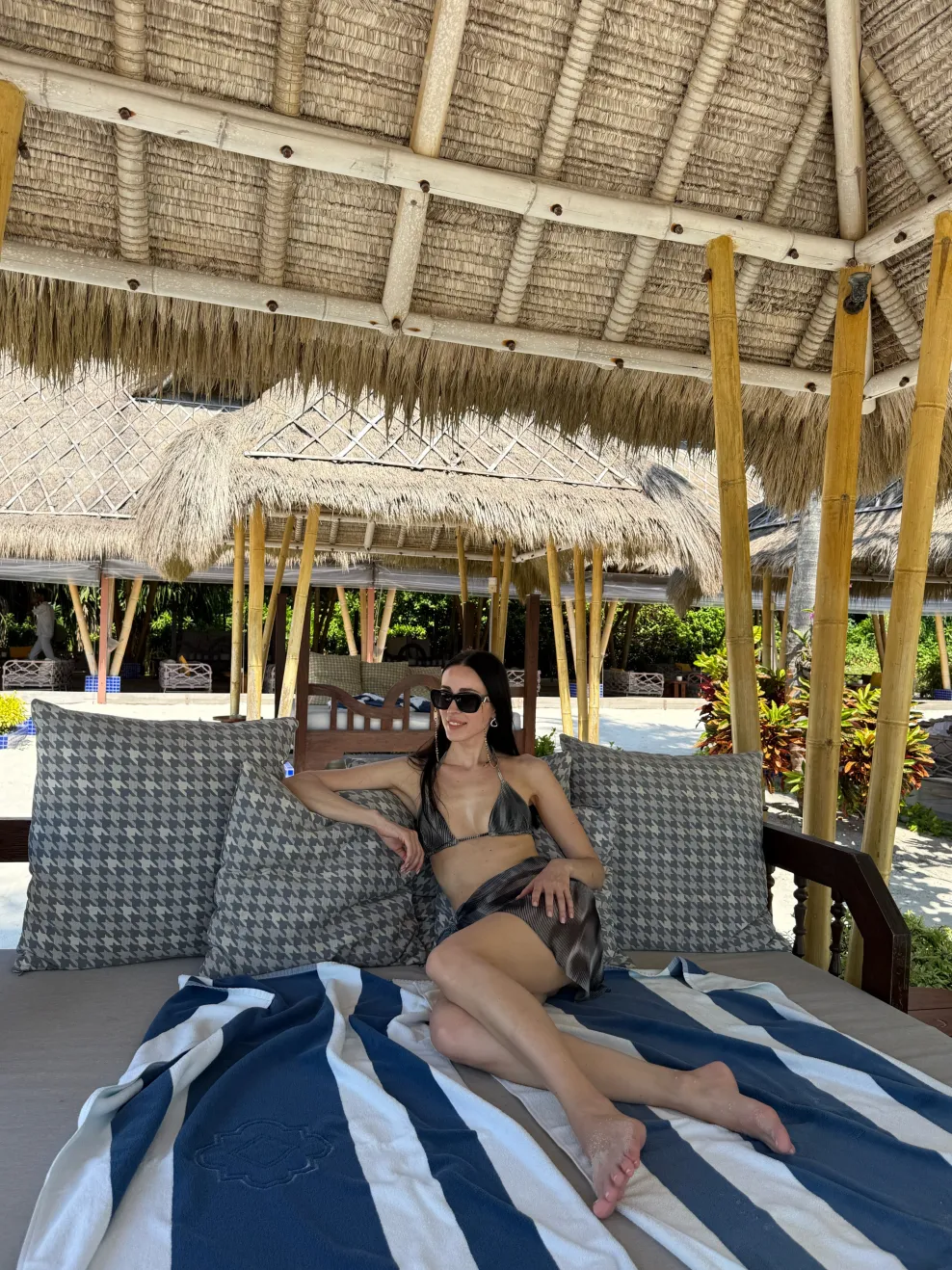 Elvira Jain - Hermione Two Piece Black Bikini Set - Evita Black Sarong