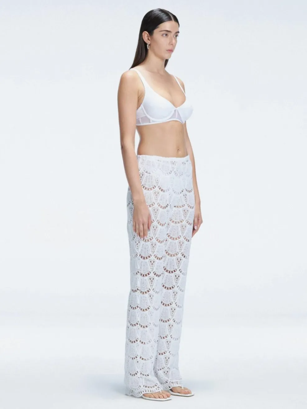 Elysia White High Waist Pants