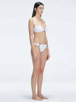 Emilia White Hipster Bikini Bottom