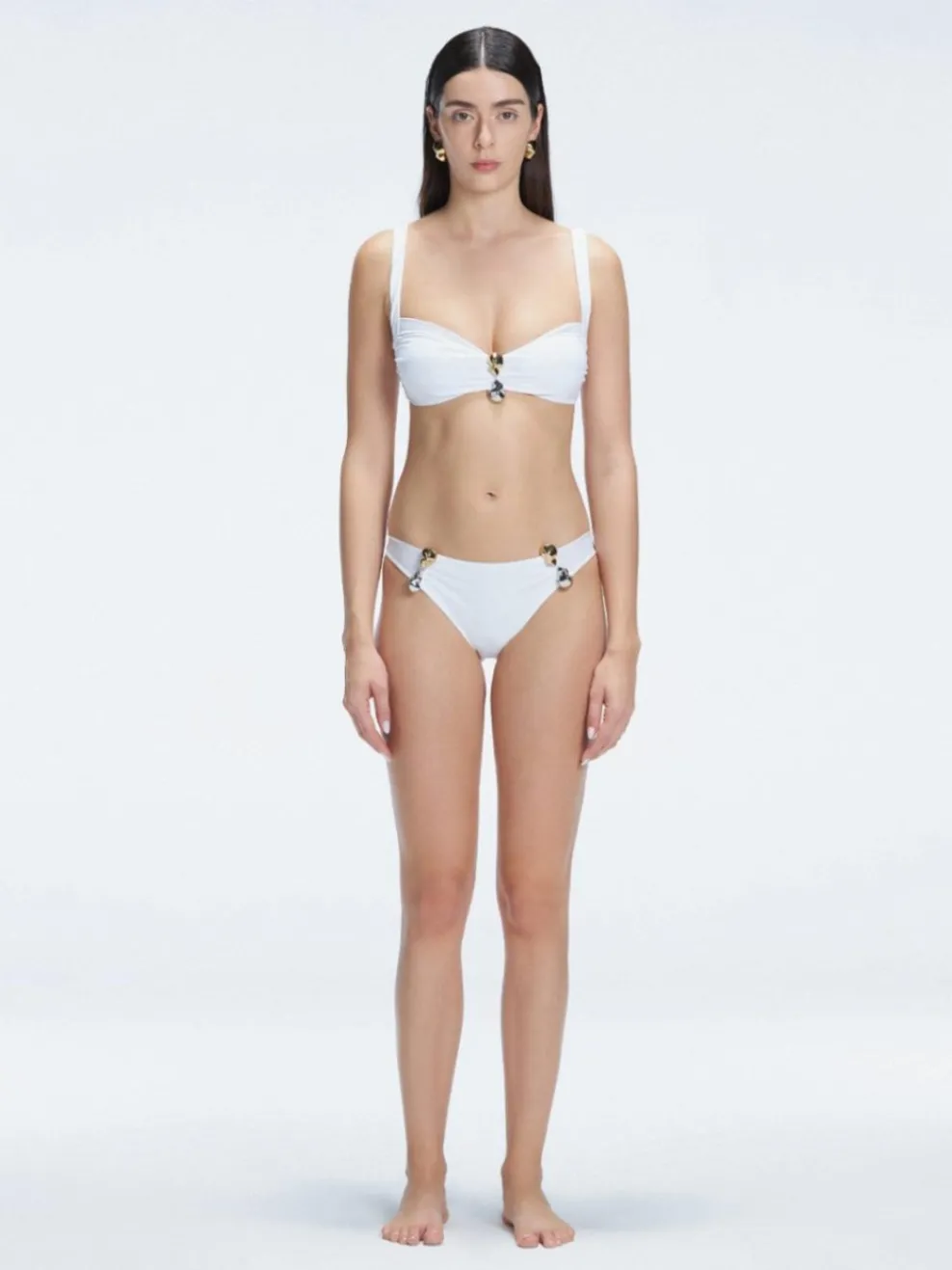 Emilia White Two Piece Bikini Sets