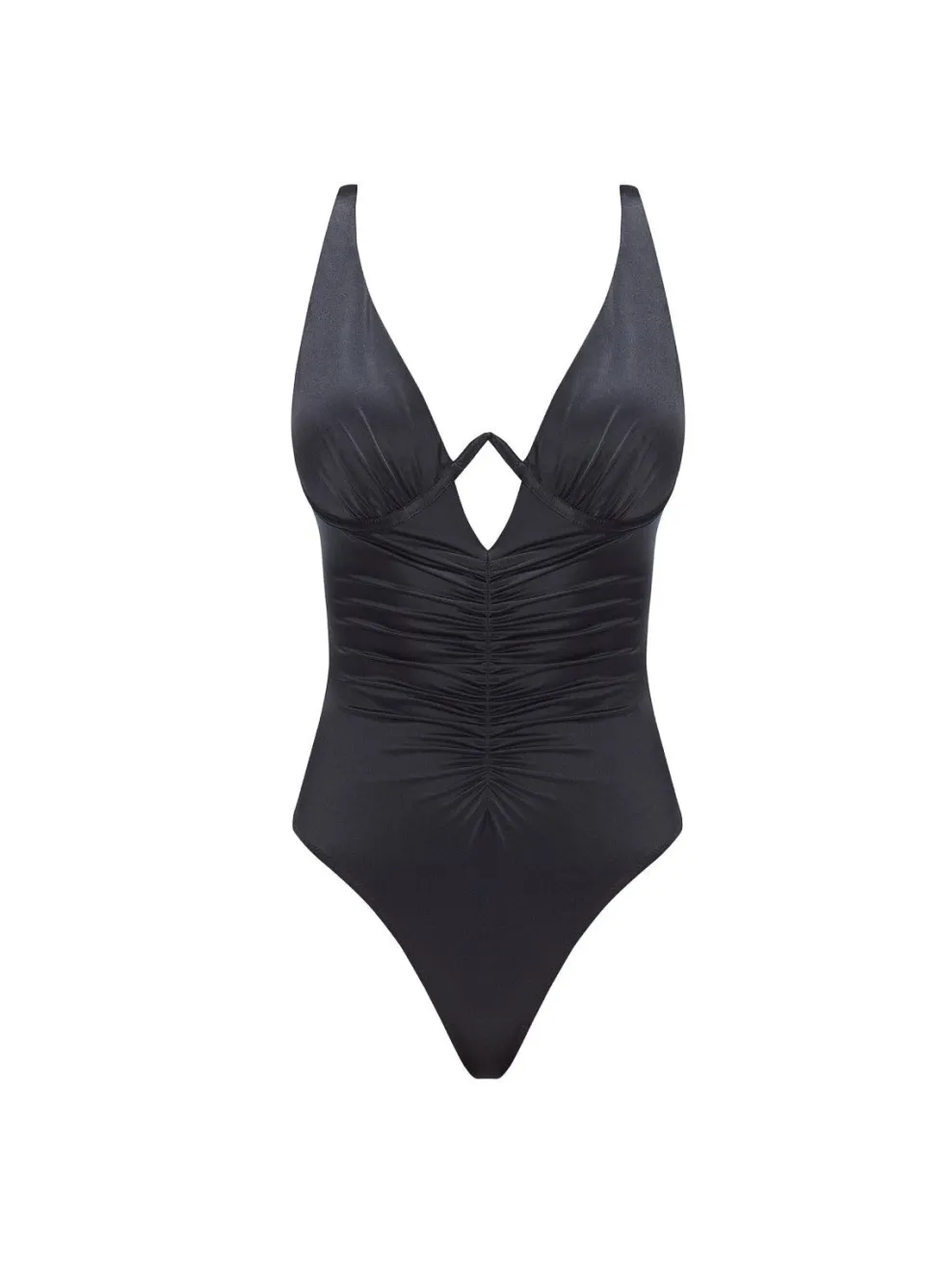 Emma V Neck Black One Piece Swimsuit