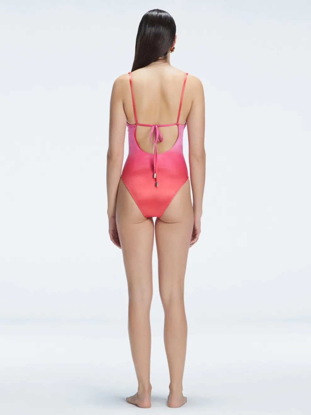 Emma V Neck Gradient One Piece Swimsuit