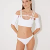 Erie White Bikini Top