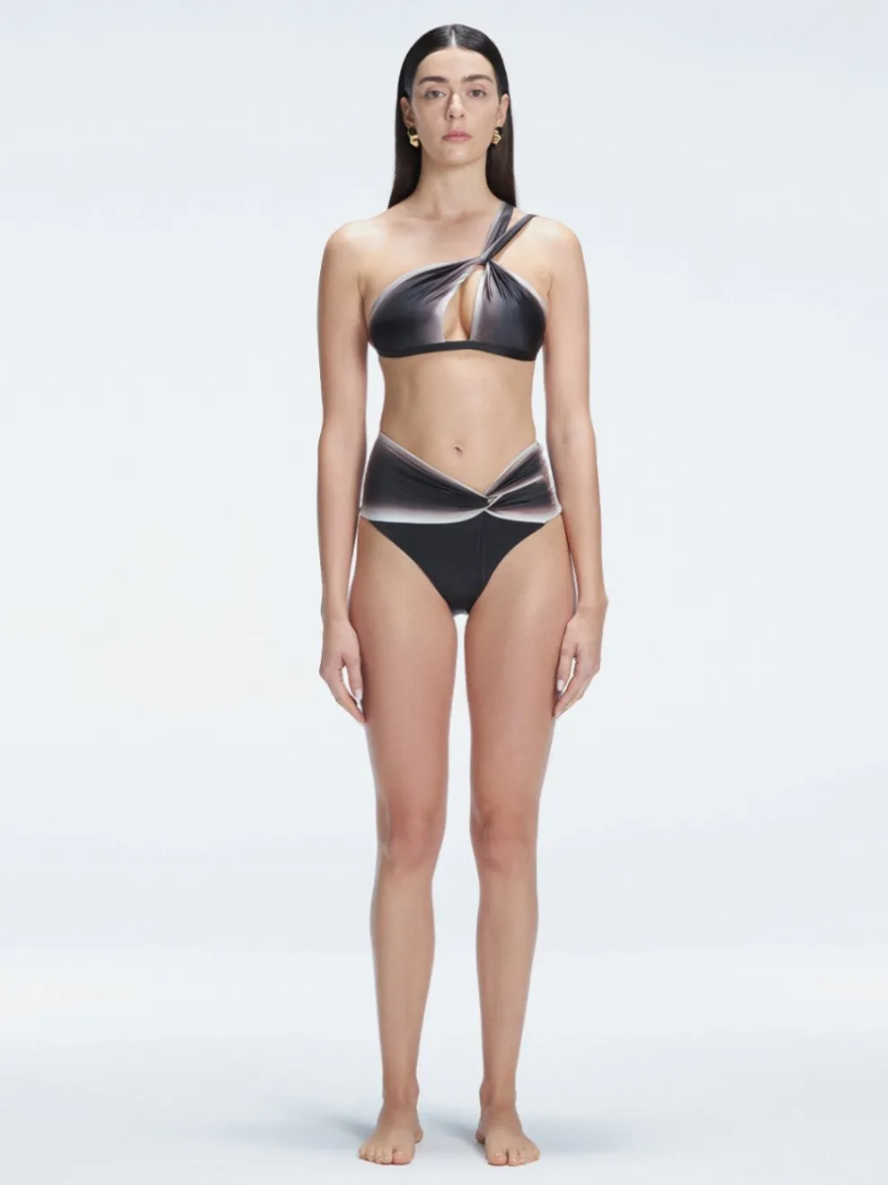 Eva Black High Waist Bikini Bottom