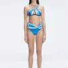 Eva Blue One Shoulder Bikini Top