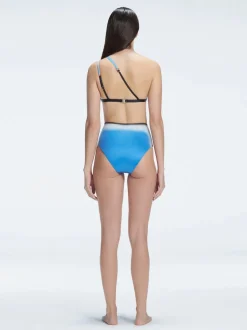 Eva Blue One Shoulder Bikini Top
