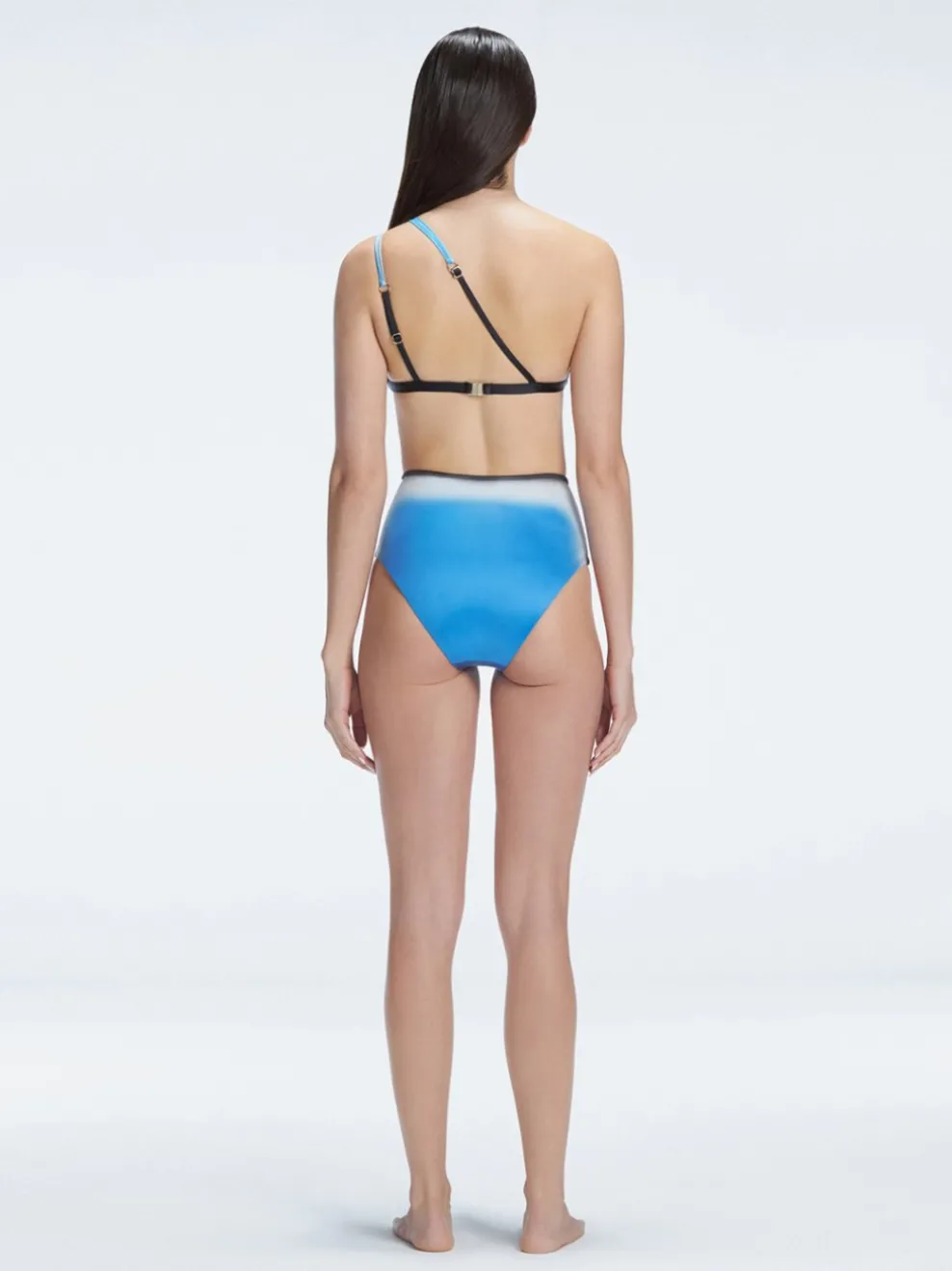 Eva Blue One Shoulder Bikini Top
