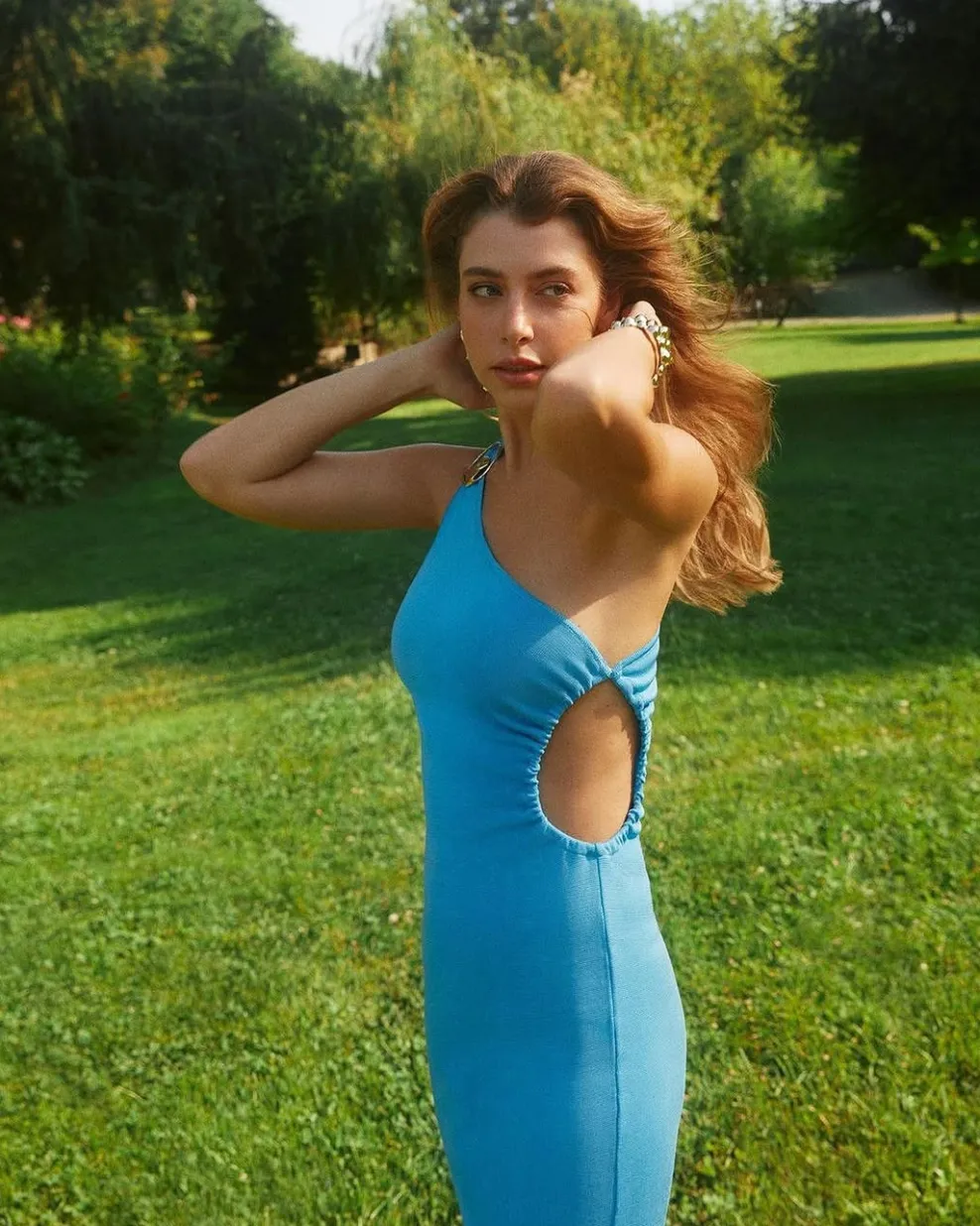 Gamze Erçel - Fewa Blue Dress