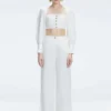 Gemma Top and Valencia Pants White Set