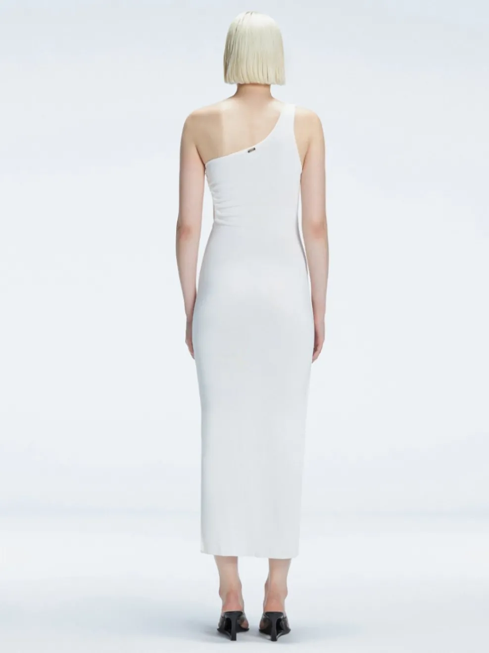 Halle White Cut Out Knit Maxi Dress