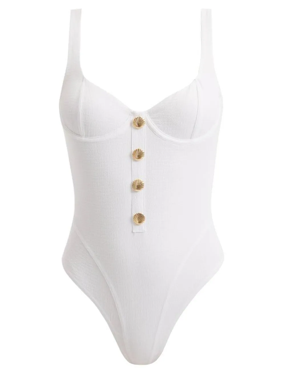 Hande Doğandemir - Reva White Swimsuit