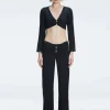 Helena Black Chrochet Accessorised Pant