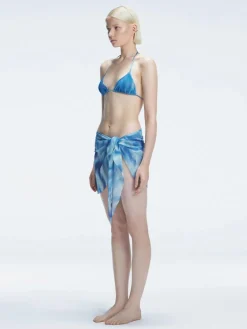 Hermione Blue Triangle Bikini Top