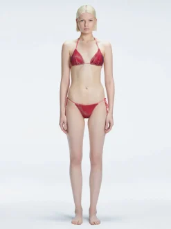 Hermione Red Triangle Bikini Top