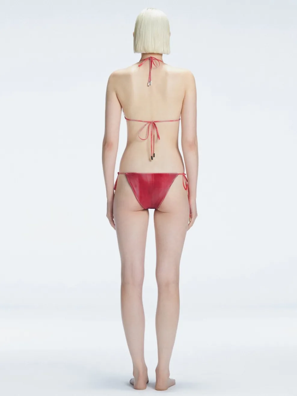 Hermione Red Triangle Bikini Top