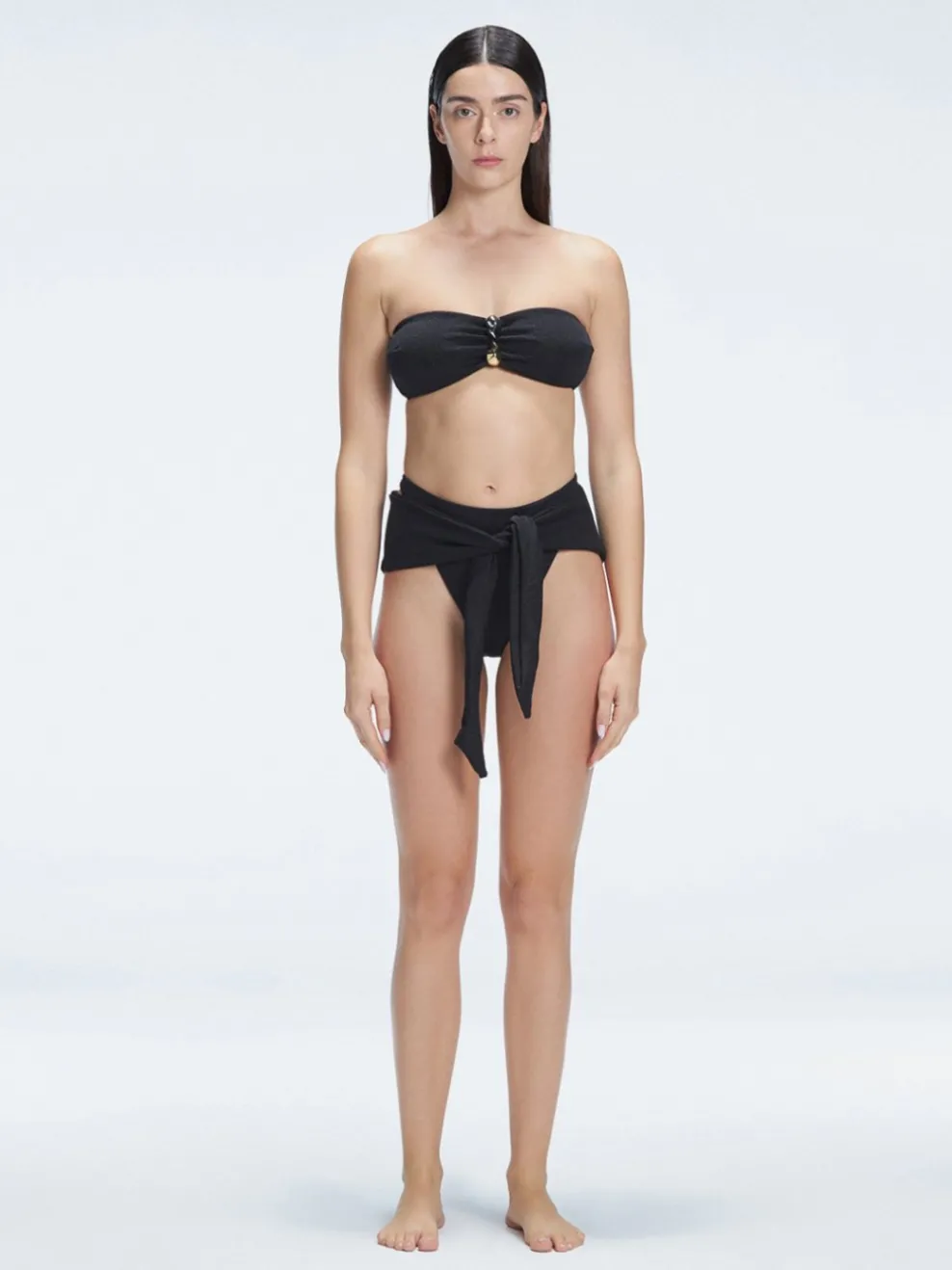 Ilana Black Bandeau Bikini Top