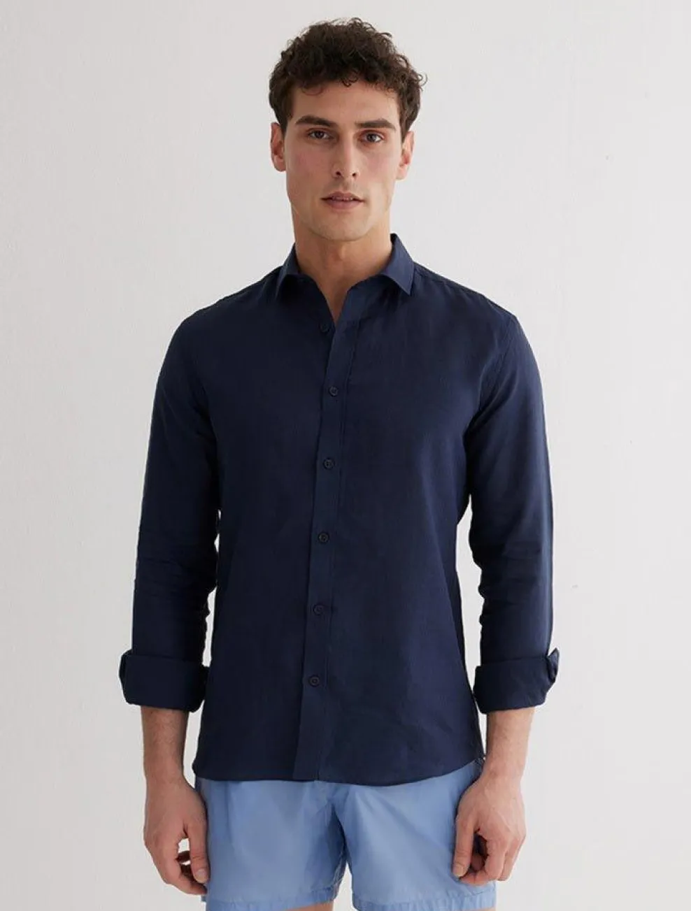 James Dark Blue Shirt