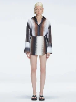 Janine Black Degraded Long Sleeve Shirt