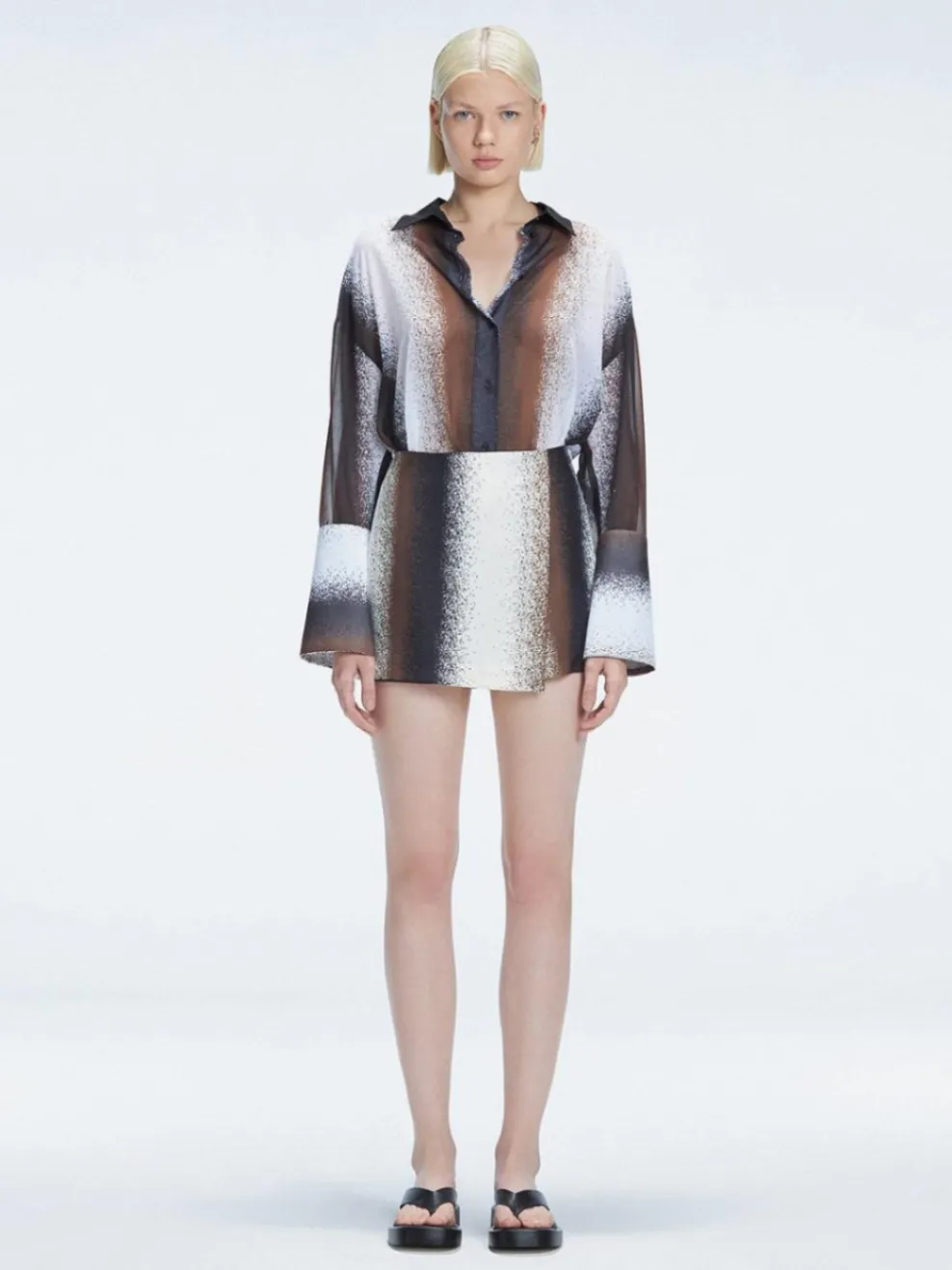Janine Black Degraded Long Sleeve Shirt
