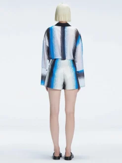 Janine Blue Degraded Long Sleeve Shirt