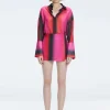 Janine Red Degraded Long Sleeve Shirt