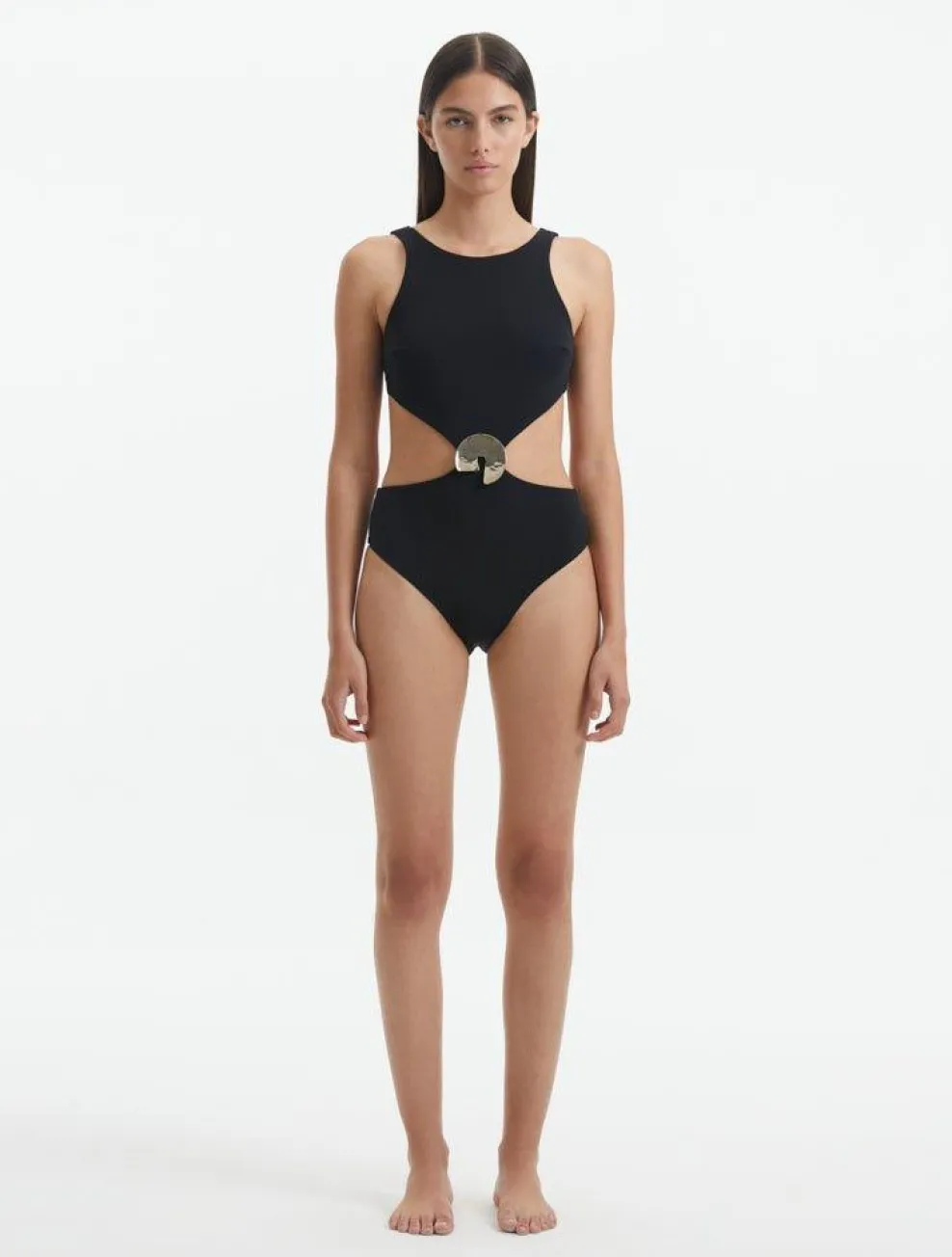 Jasmine Tookes - Honora Black Swimsuit