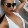 Jennifer Lopez - Bridget White Swimsuit