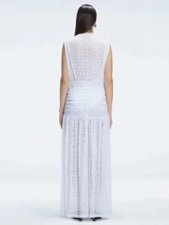 Julia Mateian - Aveline Sleeveless Lace Maxi Kaftan