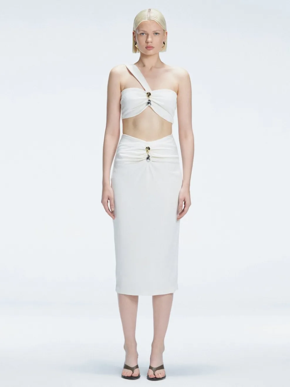 Lane Top and Esmeralda Skirt White Set