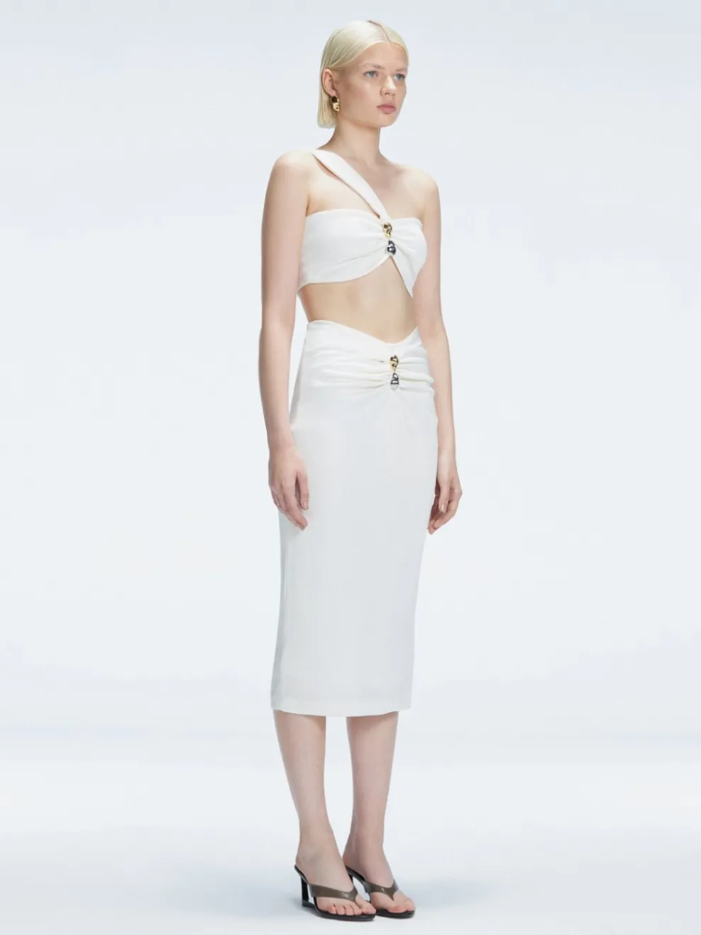 Lane Top and Esmeralda Skirt White Set