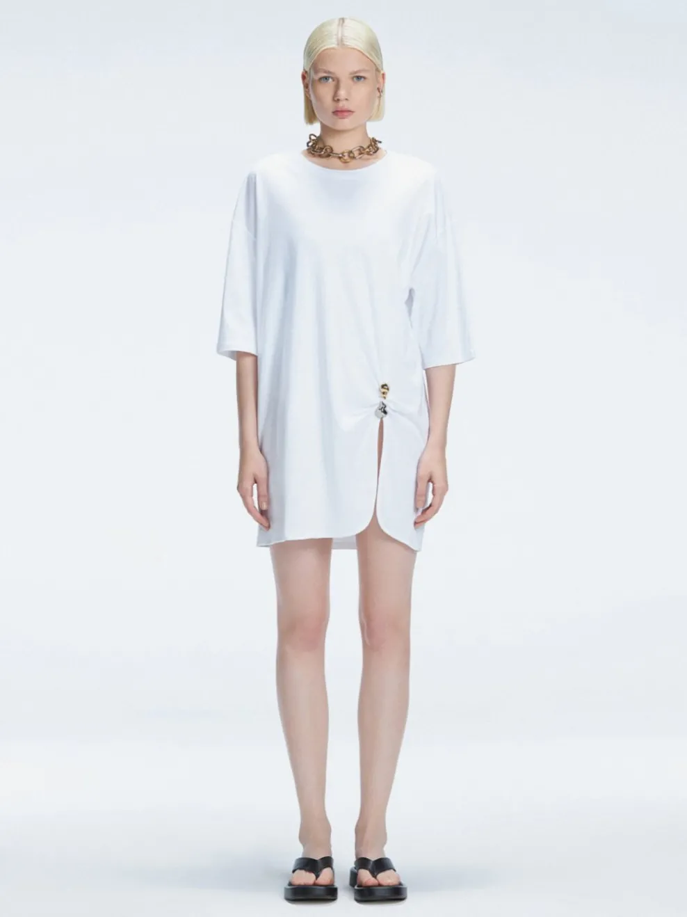 Lavinia Accessorised Cotton Maxi T-Sirt