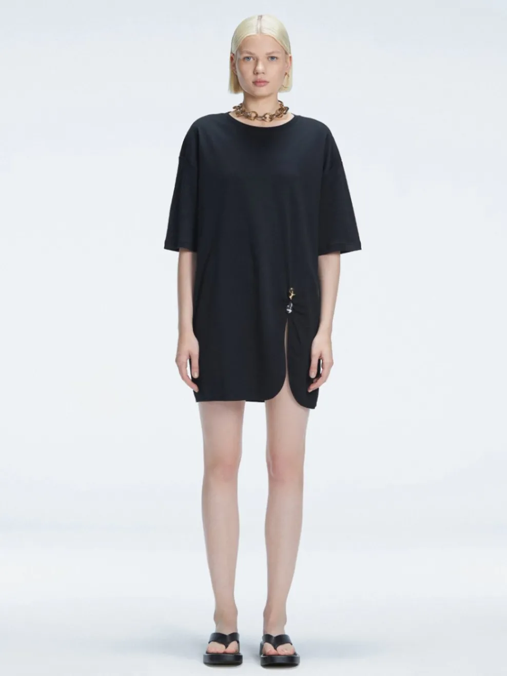 Lavinia Accessorised Cotton Maxi T-Sirt