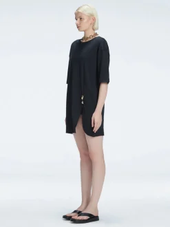 Lavinia Accessorised Cotton Maxi T-Sirt