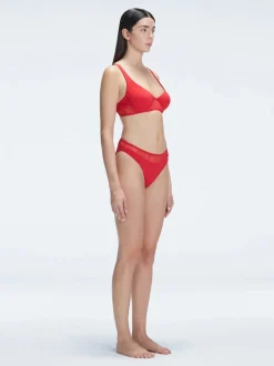 Lorelai Red High Waist Bikini Bottom