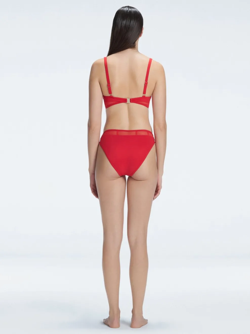 Lorelai Red High Waist Bikini Bottom