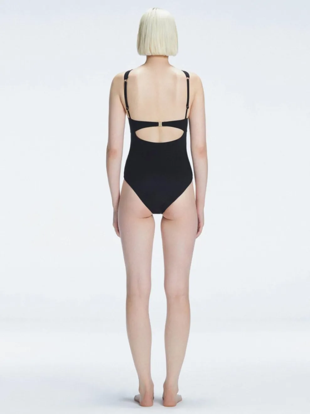 Lyra Black High Neck One Piece Swimsuit